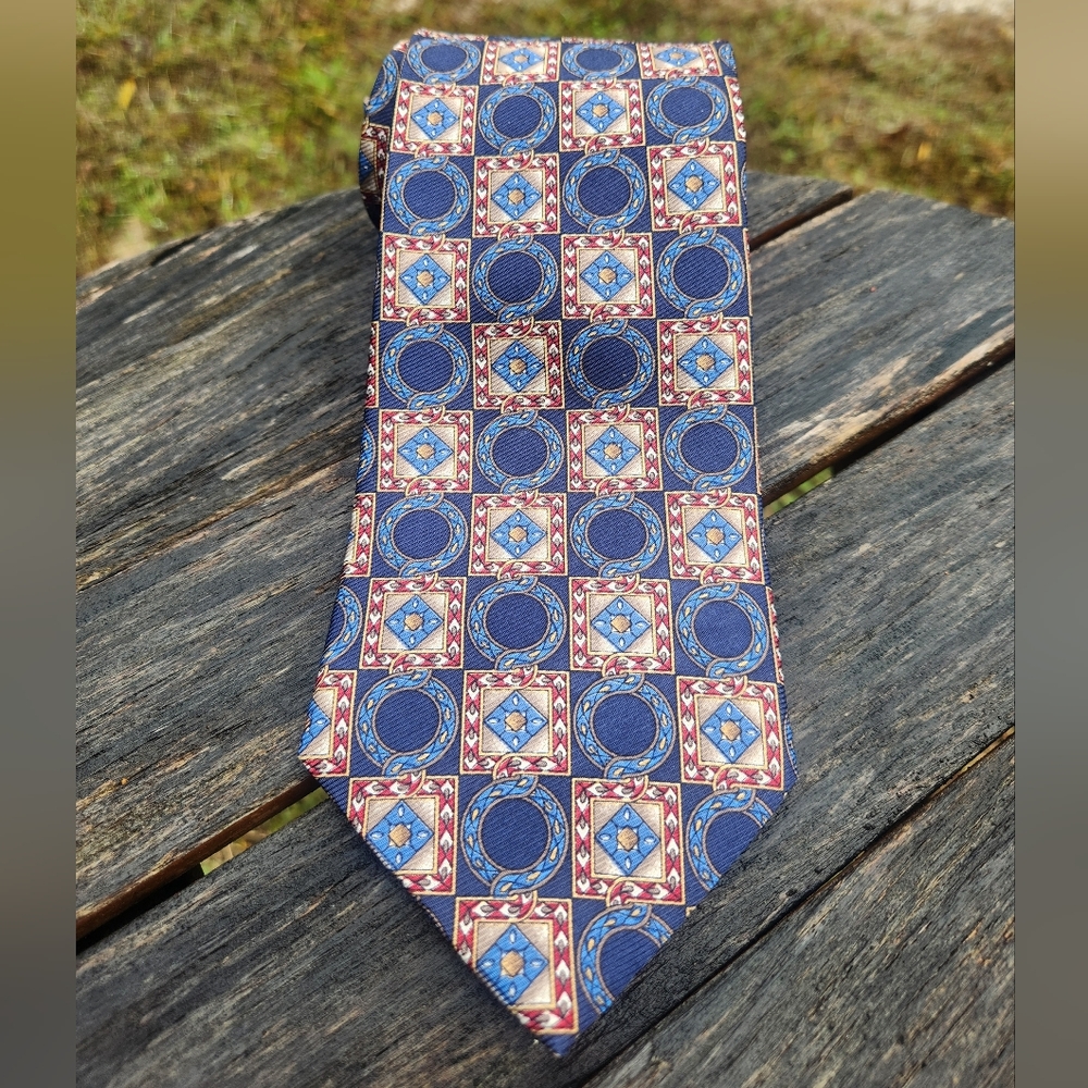Burberry's Vintage Silk Geometric Patterned Tie